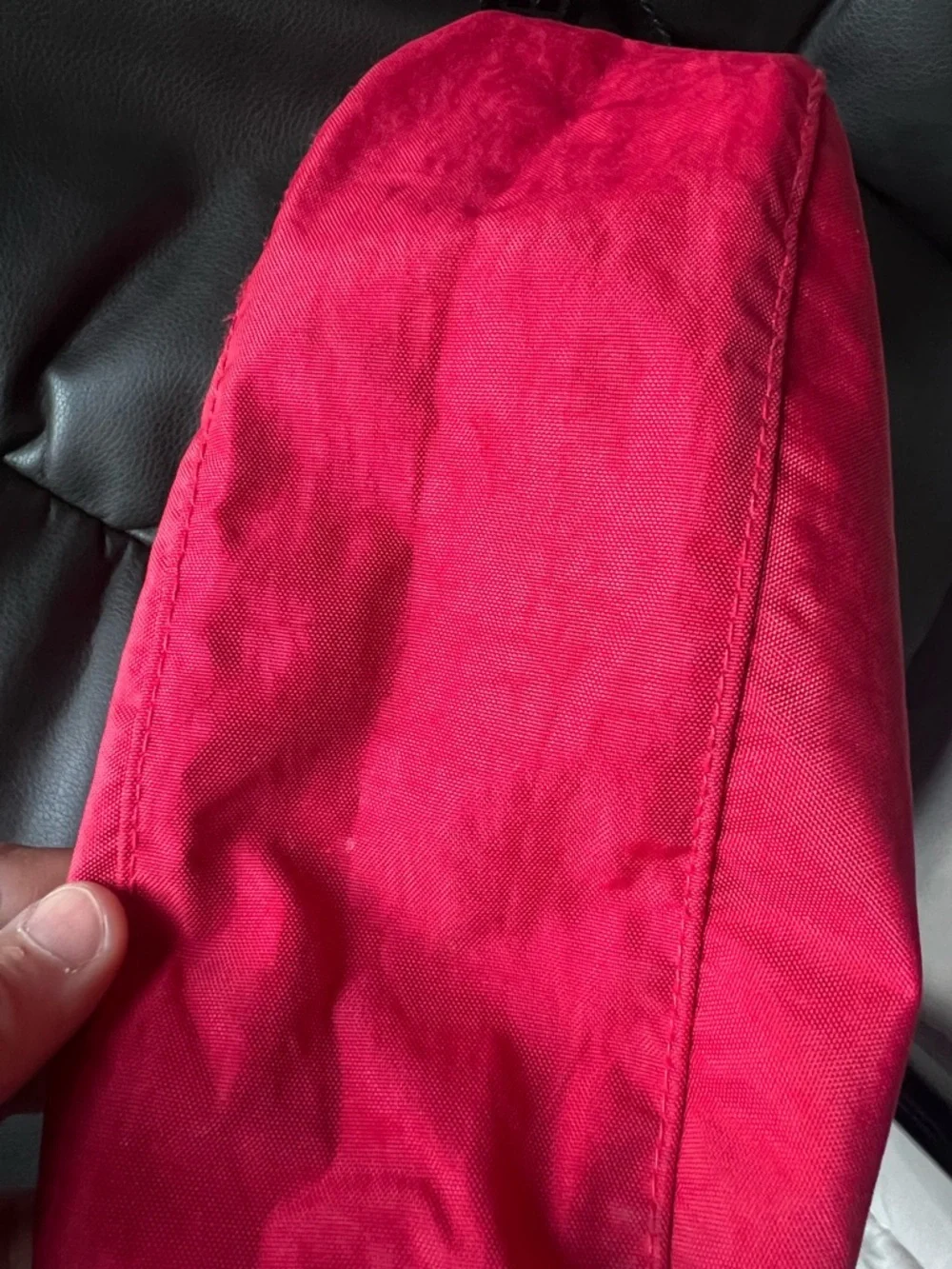 MAKE AN OFFER - BAGGU Small Nylon Candy Apple Red Crescent Crossbody